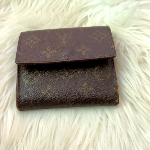 Louis Vuitton Double Mono Snap Wallet. Serial #: TH1917 - Picture 3 of 12